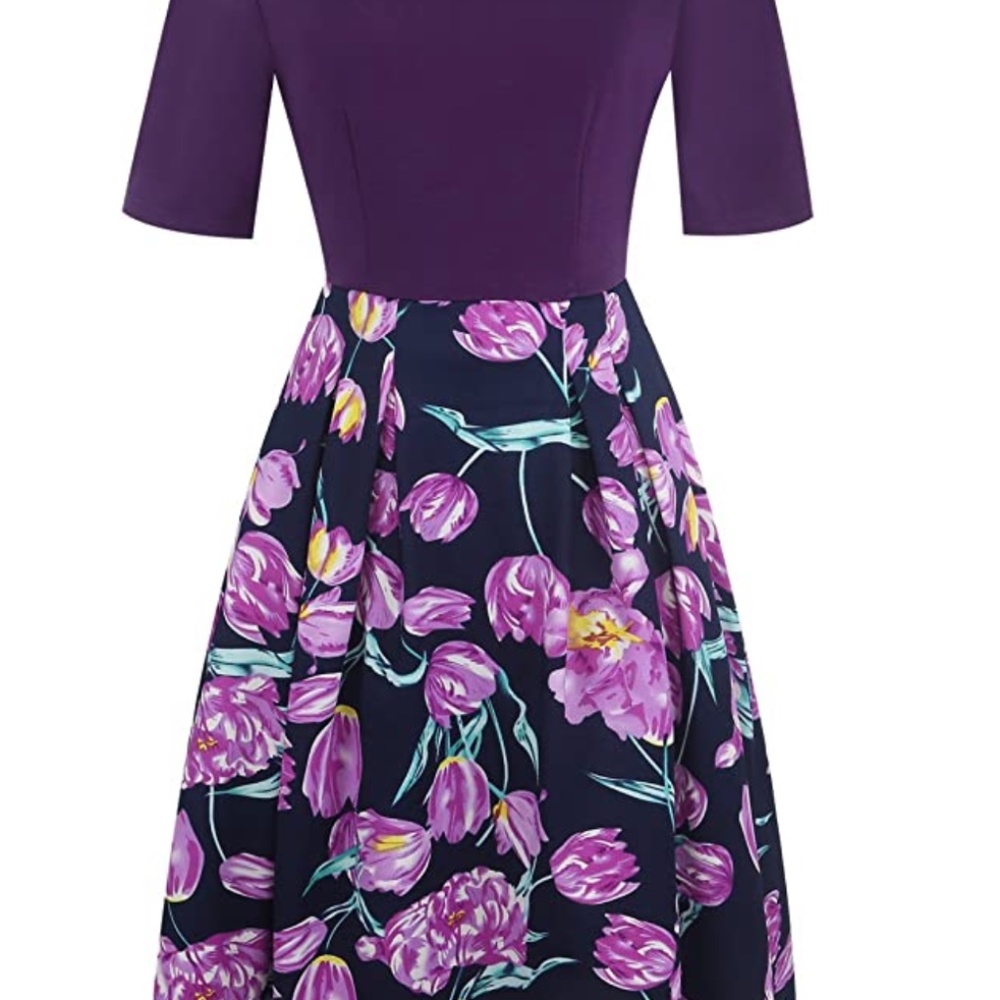 NWT Purple Oxiuly dress pockets